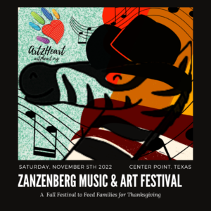 Zebra Wearing Cowboy Hat, Colorful Music Notes Background, Art2heart Logo 